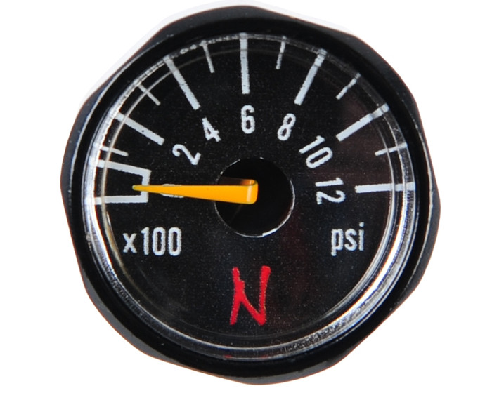 Ninja Flex Regulator Tank Gauge - Black - 1200 PSI