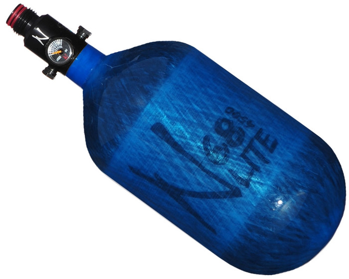 Ninja Lite Compressed Air Bottle w/Ultralite Regulator - Translucent Blue (68 ci/4500 psi)