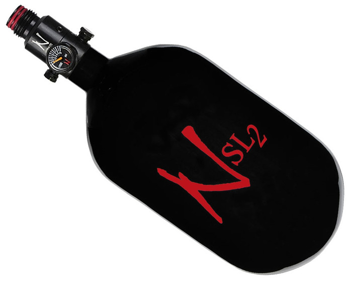 Ninja SL2 Compressed Air Bottle w/Ultralite Regulator - Black/Red (68 ci/4500 psi)