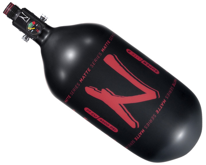 77/4500 with Ultralite Regulator Ninja SL2 Carbon Fiber Air Tank - Matte Black/Red