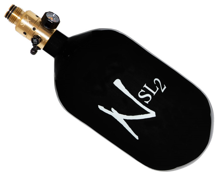 68/4500 with All Brass Pro V2 Ninja SL2 Carbon Fiber Air Tank - Black/White