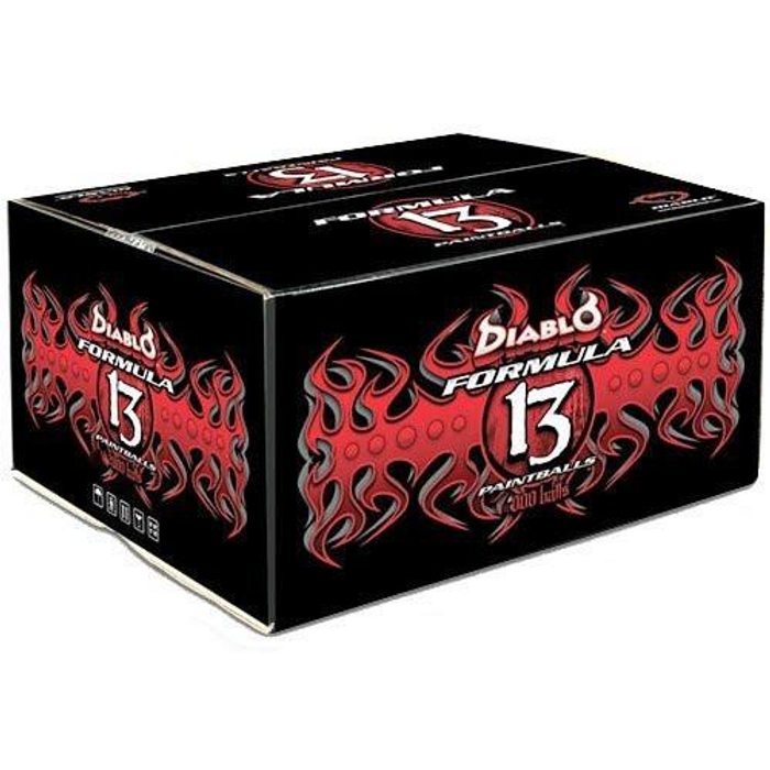 Diablo Formula 13 Paintballs Case 1000 Rounds - Green/Red - Green Fill