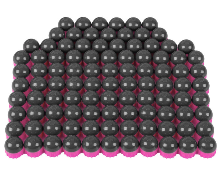 First Strike/Tiberius Arms FSR Paintballs - 100 Count - Smoke/Pink Shell w/ Pink Fill