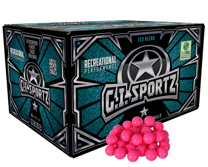 GI Sportz .68 Caliber Paintballs - 1 Star - Pink Fill - 1,000 Rounds
