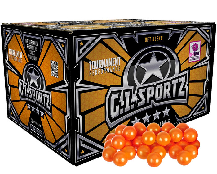 GI Sportz .68 Caliber Paintballs - 4 Star - Orange Fill - 2,000 Rounds