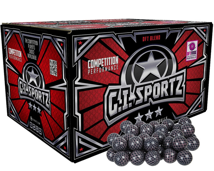 GI Sportz .68 Caliber Paintballs - Carbon Fibre 3 Star - Pink Fill - 2,000 Rounds