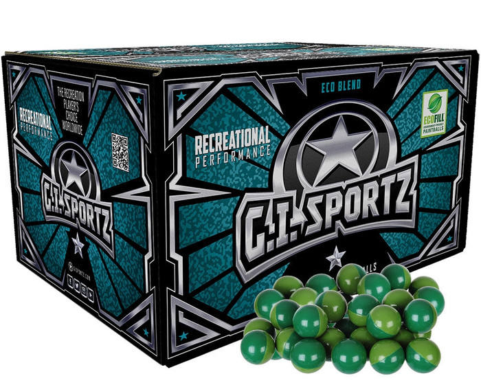 GI Sportz .68 Caliber Paintballs - 1 Star - Green Fill - 500 Rounds
