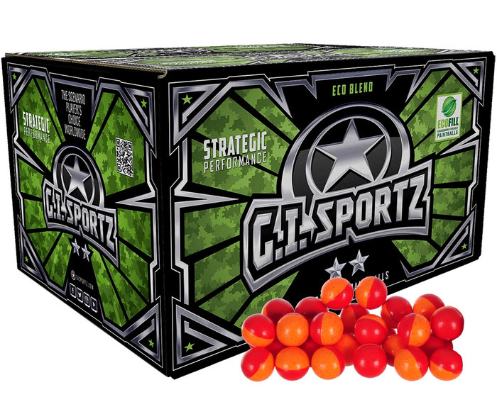 GI Sportz 2 Star Paintball Case 2000 Rounds - Orange Fill