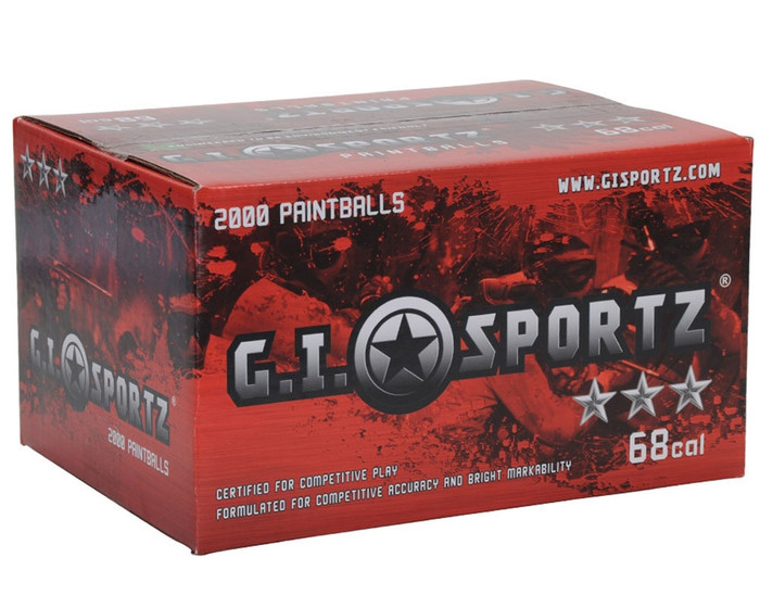 GI Sportz 3 Star Paintball Case 500 Rounds - Yellow Fill