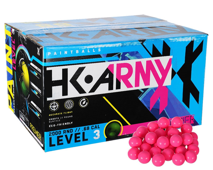 HK Army .68 Caliber Paintballs - Premier - Pink Fill - 2,000 Rounds