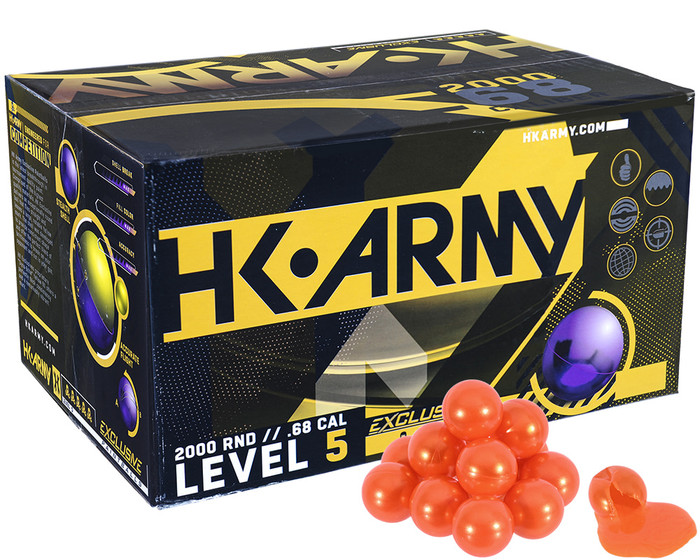 HK Army .68 Caliber Paintballs - Exclusive - Orange Fill - 500 Rounds