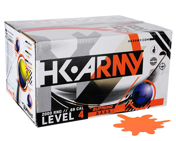 HK Army .68 Caliber Paintballs - Supreme - Orange Fill - 500 Rounds