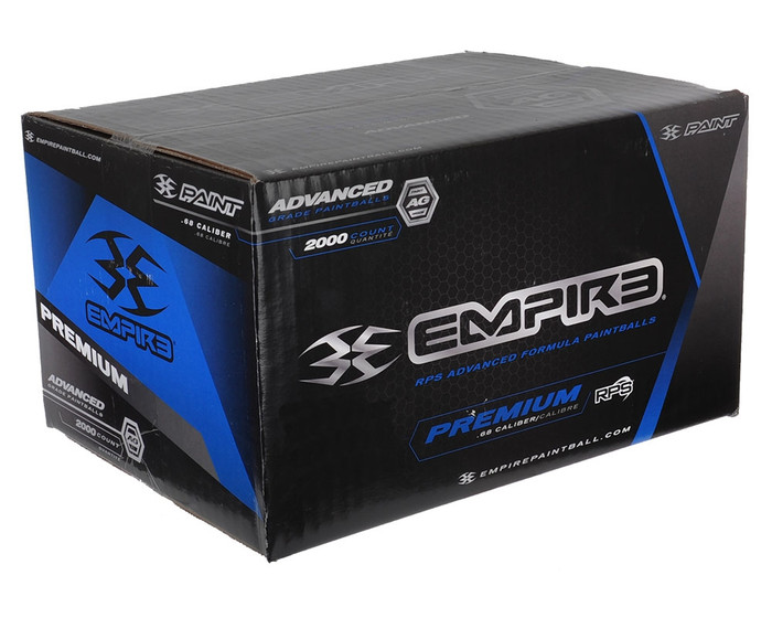 PMI Premium Paintballs Case 2000 Rounds - Orange/Blue - Orange fill