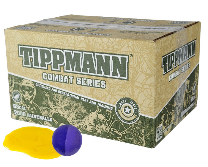 Tippmann .68 Caliber Paintballs - Combat - Yellow Fill - 100 Rounds