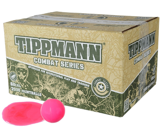 Tippmann .68 Caliber Paintballs - Combat - Pink Fill - 1,000 Rounds