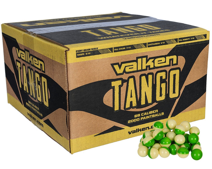 Valken .68 Caliber Paintballs - Tango - White Fill - 100 Rounds