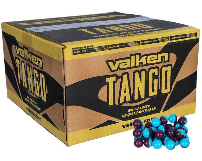Valken .68 Caliber Paintballs - Tango - Blue Fill - 2,000 Rounds