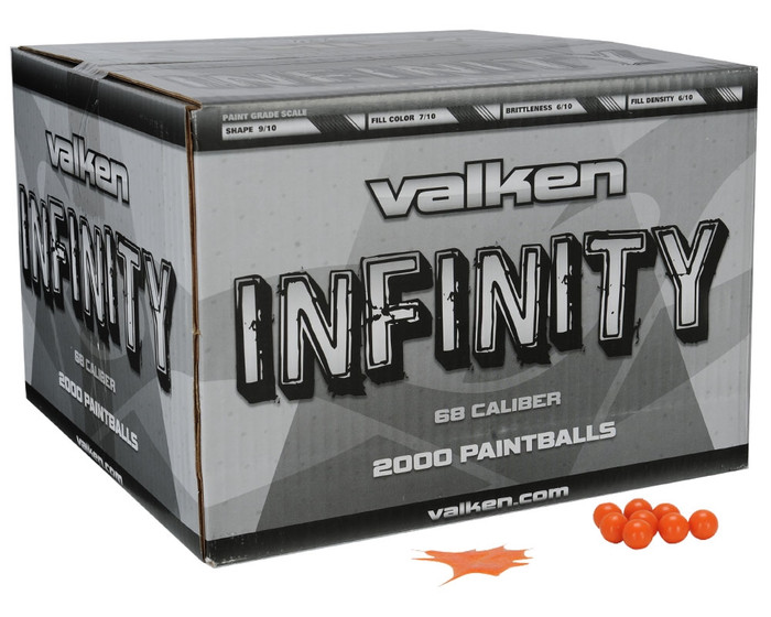 Valken Infinity Paintball Case 2000 Rounds - Orange Fill
