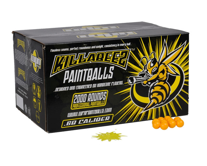 WPN Killa Beez Paintballs ( .68 Caliber )- 500 Count - Yellow Fill