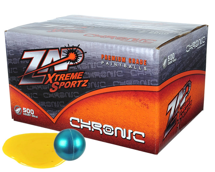 ZAP Chronic .68 Caliber Paintballs - Yellow Fill - 500 Rounds
