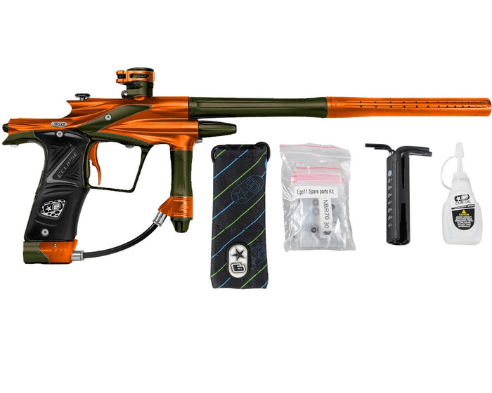 Planet Eclipse 2011 Ego Paintball Gun - Orange/Olive - Add APE OLED Board