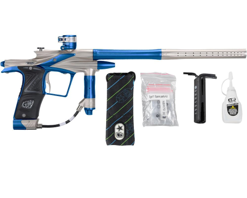 Planet Eclipse 2011 Ego Paintball Gun - Pewter/Cobalt - Add APE OLED Board