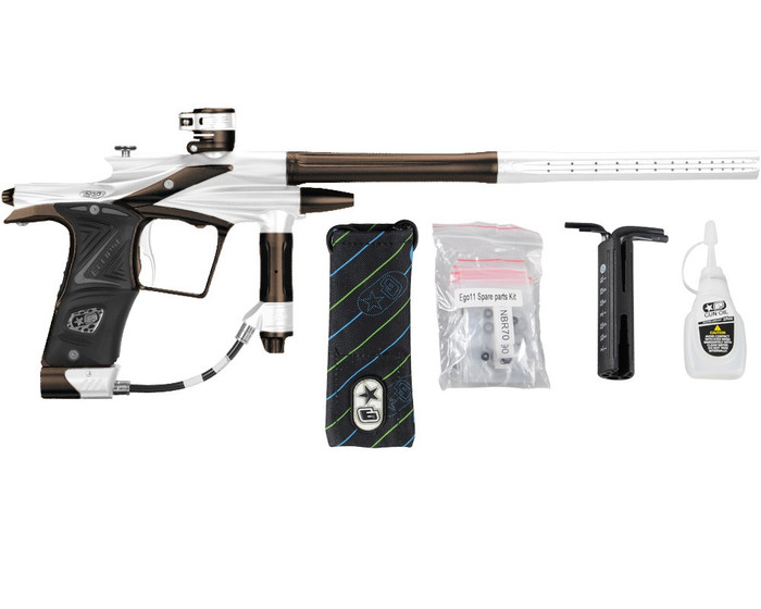 Planet Eclipse 2011 Ego Paintball Gun - Silver/Brown - Add APE OLED Board