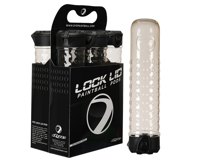 (6-Pack) Dye Lock Lid 160 Round Paintball Pods - Smoke