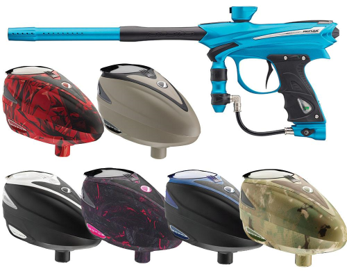 2014 Proto Reflex Rail Paintball Gun w/ Rotor - Cyan/Black