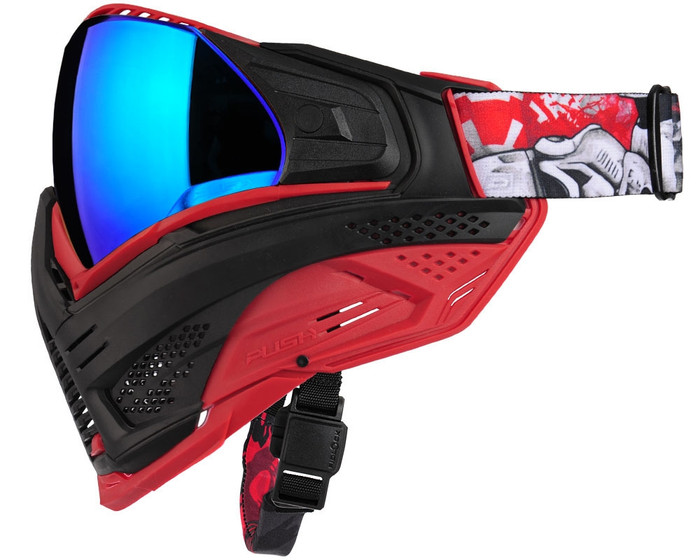 Push Unite Paintball Mask - Blood Trooper w/ Chrome Purple Lens