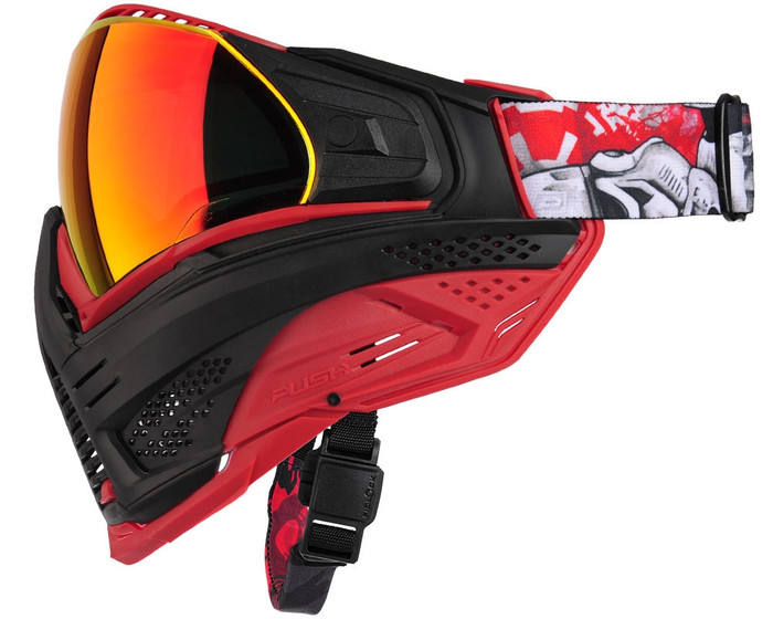 Push Unite Paintball Mask - Blood Trooper w/ Chrome Red Lens