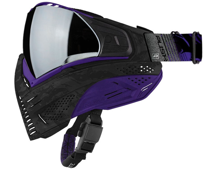 Push Unite Paintball Mask - Black/Purple Camo w/ Chrome Silver Lens