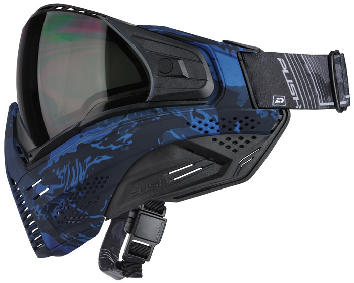 Push Unite Paintball Mask - Blue Sapphire Camo w/ Smoke Lens