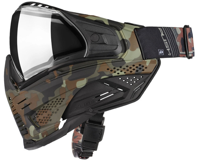 Push Unite Paintball Mask - Flecktarn w/ Clear Lens