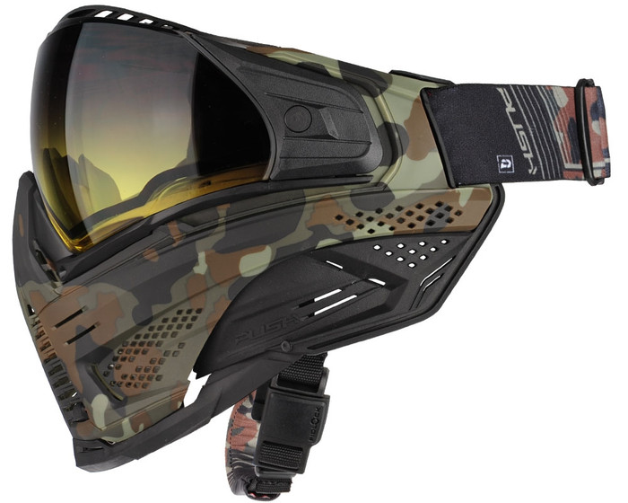 Push Unite Paintball Mask - Flecktarn w/ Gradient Yellow Lens