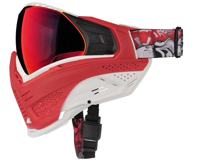 Push Unite Paintball Mask - Light Trooper w/ Chrome Red Lens