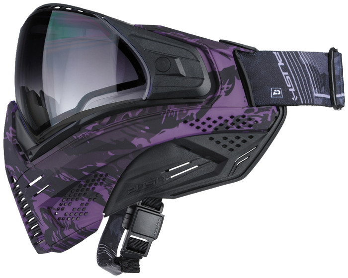 Push Unite Paintball Mask - Purple Haze Camo w/ Gradient Clear Lens