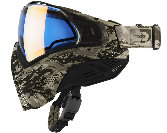 Push Unite Paintball Mask - Tan Camo w/ Aqua Gold Lens