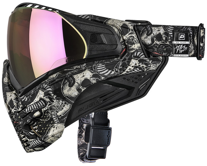 Push Unite Paintball Mask - Thomas Taylor LE Troll, Snake & Skulls w/ Rose Gold Lens