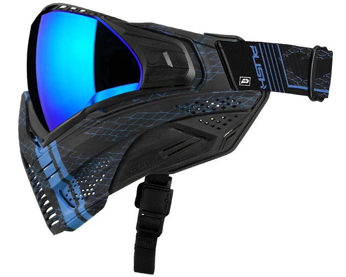 Push Unite Paintball Mask - VPR Blue w/ Chrome Purple Lens