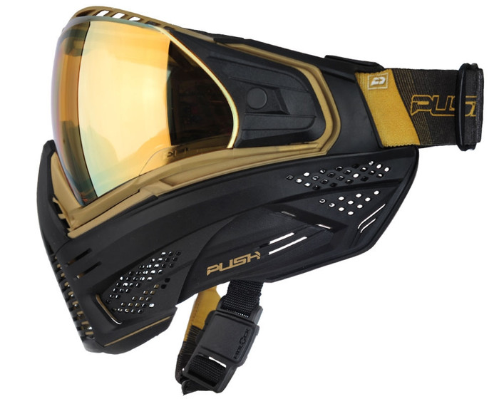 Push Unite Mask w/ Revo Lens & Carbon Fiber Case - Black/Gold