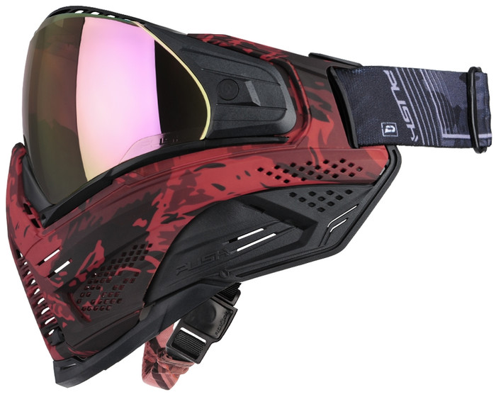 Push Unite XL Paintball Mask - Blood Camo w/ Rose Gold Lens