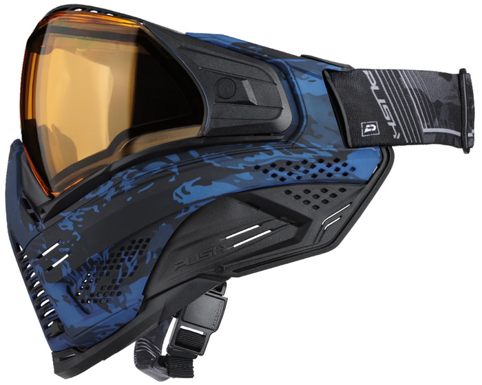 Push Unite XL Paintball Mask - Blue Sapphire Camo w/ HD Lens