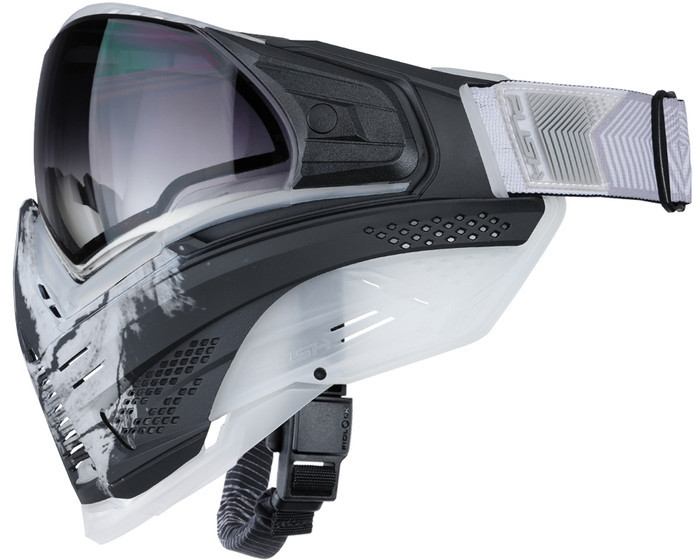 Push Unite XL Paintball Mask - Infamous Ghost Skull w/ Gradient Clear Lens