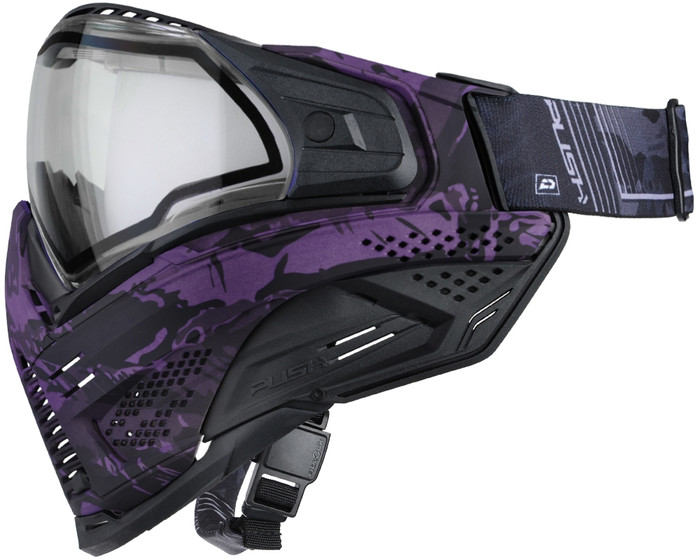 Push Unite XL Paintball Mask - Purple Haze Camo w/ Clear Lens