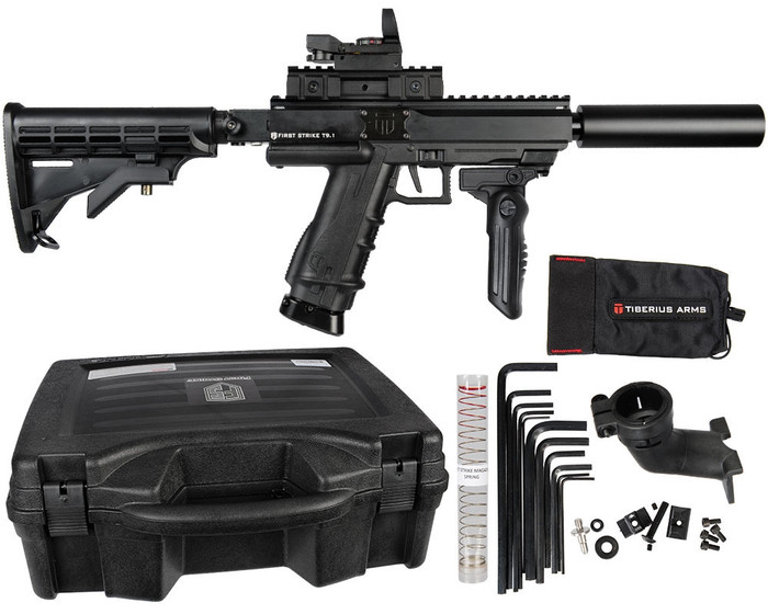 Tiberius Arms T9.1 CQB Rifle Paintball Gun - Black - Yes, Add a Tiberius First Strike Magazine