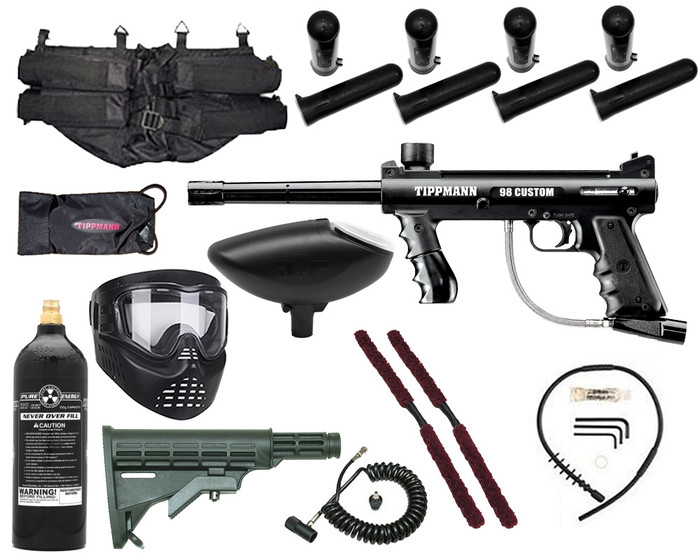 Tippmann 98 Custom Platinum Series Kit - GXG X-VSN, 20 Oz Tank, 4+1, Remote, Stock