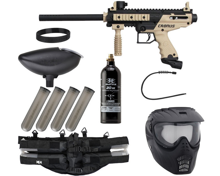 Tippmann Cronus Epic Paintball Gun Package Kit - Tan/Black