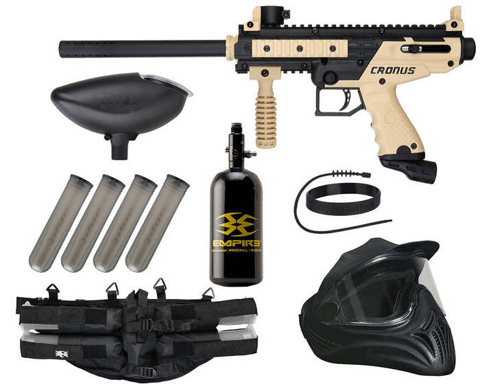 Tippmann Cronus Legendary Paintball Gun Package Kit - Tan/Black