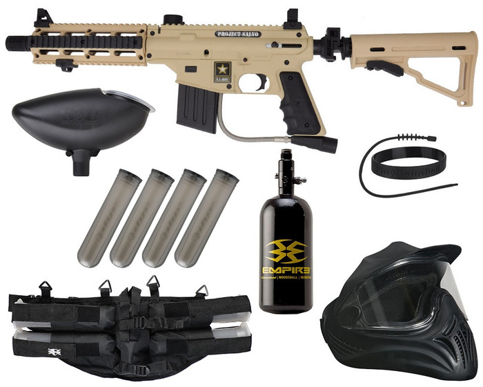 Tippmann US Army Project Salvo Legendary Paintball Gun Package Kit
